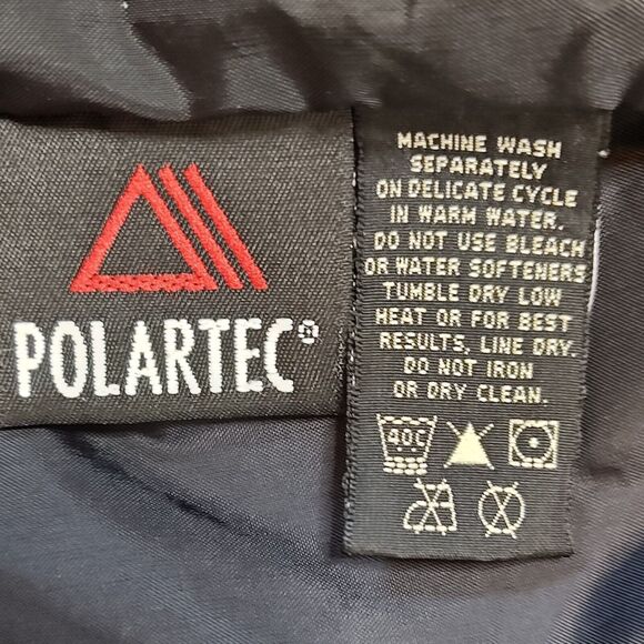 Eddie Bauer Rain Wind Polartec Coat Blue Women's Size Med Zip Snap Hood - Picture 6 of 11